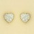 9ct 4pt DIA PAVE SET FANCY HEART STUDS