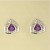 9ct WHITE 30pt DIAM/AMETH TRILLION STUDS