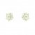 9ct WHITE 4pt DIAMOND SET FLOWER STUDS