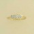 9ct 5pt DIA ILLUSION SET 3 STONE RING  =