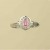 9ct WHITE DIAM/PINK SAPPH CLUSTER RING