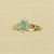 9ct 6pt DIAM/EMLD MARQUISE CLUSTER RING