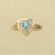 9ct 18pt DIA/TRILLION TOPAZ SHIELD RING