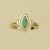 9ct 18pt DIAMOND/EMERALD MARQUISE RING