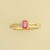 9ct 10pt DIAMOND/OVAL PINK SAPH.RING