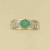 9ct 17pt DIAMOND/EMERALD FANCY RING