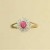 9ct 11pt DIAM/RUBY 3 TIER CLUSTER RING