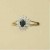 9ct 11ptDIAMOND/SAPH 3 TIER CLUSTER RING
