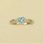 9ct 10pt DIAM/BLUE TOPAZ TRILLION RING