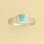 9ct WHITE 10pt DIA SET OVAL BT RING