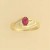9ct 10pt DIA SET OVAL RUBY RING        =