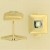 9ct 25pt DIA SET YELL/WHITE CUFFLINKS