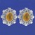 SPC 9x7mm OVAL AMBER STUDS             =