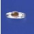 SPC LINED BAND HORIZONTAL AMBER RING