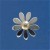 SIL/9ct 19mm DAISY PENDANT           +C=