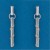 SIL/9ct STUD WITH WIRE WRAPPED BAR DROP=