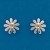 SIL/9ct 12mm DAISY STUDS               =