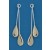 SIL/9ct DOUBLE PADDLE DROPS
