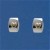 SIL/9ct CUSH STUD WITH HEART CENTRE