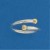 SIL/9ct X-OVER GOLD BEADS TORQUE RING