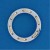 SIL/9ct FLAT BAND WITH GOLD STITCHES