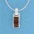 SPC WOOD INLAID D SECT PENDANT + CHAIN =