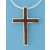 SPC WOOD INLAID 34x24mm CROSS PENDANT  =