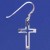 SPC SMALL CUTOUT CROSS DROP EARRINGS   =