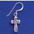 SPC FANCY PATTERNED CROSS DROP EARRINGS