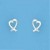 SPC 9mm FANCY CROSSOVER HEART STUDS    =
