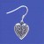 SPC 12mm EMBOSSED HEART DROP EARRINGS  =