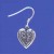 SPC 12mm EMBOSSED HEART DROP EARRINGS  =