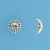 SPC SMALL SUN & MOON STUDS             =