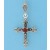 SPC 23x19mm GARNET/MARCASITE CROSS     =