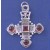 SPC GARNET FANCY CROSS PENDANT