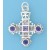 SPC SQ.AM/ROUND GARNET FANCY CROSS PEND=