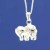 SPC CZ SET ELEPHANT PENDANT