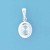 SPC 12x10mm WIDE RIM OVAL CZ PENDANT   =