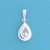 SPC 13mm TEARDROP WIDE RIM CZ PENDANT  =