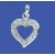 SPC 19mm CHANNEL SET CZ HEART PENDANT  =