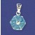 SPC MULTI-COLOUR CZ ROUND PENDANT      -