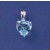 SPC 11mm BLUE STONE HEART PENDANT      =
