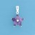 SPC 5 STONE PURPLE CZ FLOWER PENDANT   =