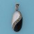 SPC OVAL ONYX/M.O.P/MARCASITE PENDANT