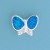 SPC RECON.OPAL/CZ BUTTERFLY PENDANT    =