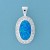 SPC RECON.OPAL/CZ OVAL PENDANT         ]