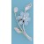 SPC BLUE/WHITE M.O.P INLAID FLOWER PEND