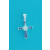 SPC 19x15 PURPLE STONE/CZ BAGETTE CROSS=