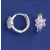 SPC 3mm HINGED HOOP WITH CZ CLUSTER    =