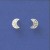 SPC 7MM CZ SET HALF MOON STUD